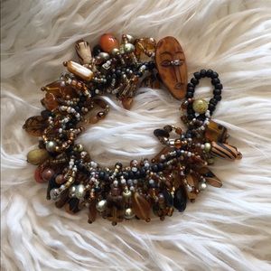 Beautiful Artisan Handmade Beaded Charm Bracelet